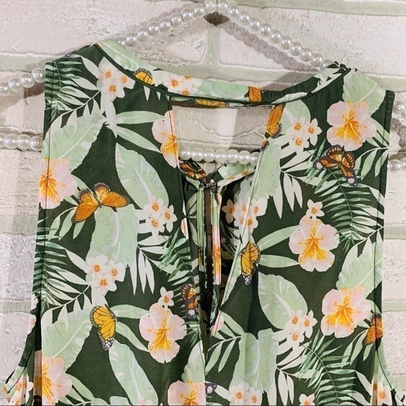 Joie Sabera Silk Miss Green Floral Print Dress Size M - Picture 8 of 12